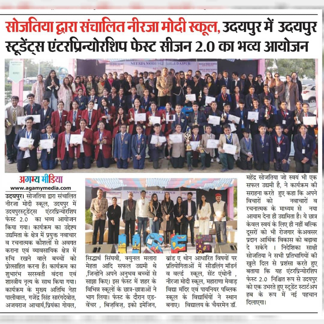 Neerja Modi School, Sojatia, United States Enterprises organises Festival Season 2